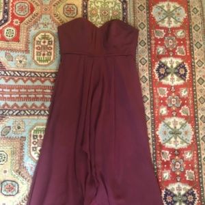 Wine Bridesmaid Dress
